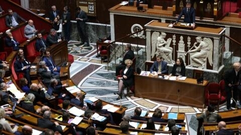Парламент Франції під час голосування за угоду з Україною, 12 березня 2024 року