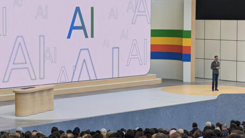 Sundar Pichai, directeur général de Google, s'exprime lors de la conférence annuelle des développeurs I/O du géant technologique, le 14 mai 2024, à Mountain View, en Californie.