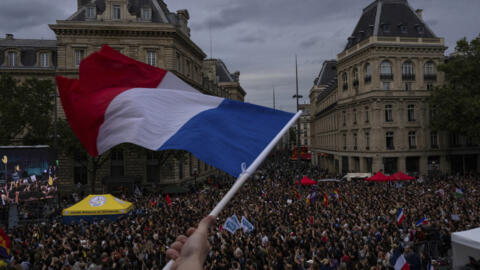 Archivo: protesta en la plaza de la Repúblicacontra la ultraderecha, el miércoles 3 de julio de 2024, en París.