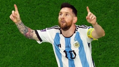 Lionel Messi a ouvert le score pour l'Argentine contre l'Australie.