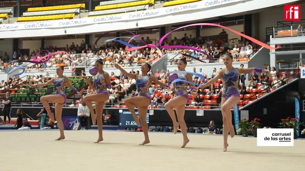 El equipo de Francia de gimnasia rítmica.