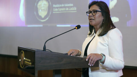 La nueva fiscal general de Colombia, Luz Adriana Camargo, en un acto el 12 de marzo de 2024