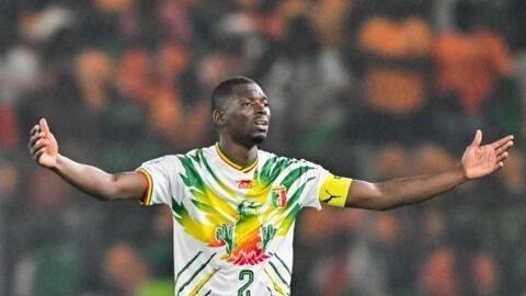 Hamari Traoré, le capitaine de l'équipe nationale du Mali, lors de la CAN 2024.