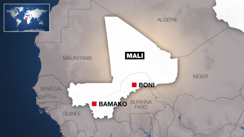 Localisation de Boni, au Mali.