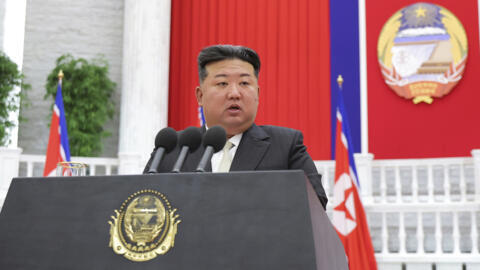 Lãnh đạo Bắc Triều Tiên Kim Jong Un phát biểu tại lễ kỷ niệm 76 năm thành lập nước, tại Bình Nhưỡng ngày 09/09/2024.