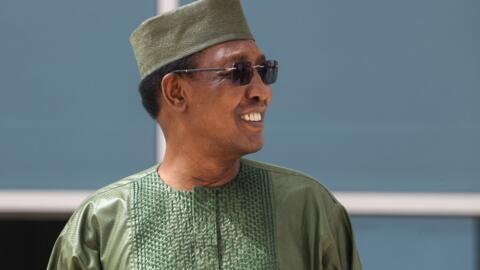 Former Chadian President Idriss Déby arrives for a group picture during the G5 Sahel summit on June 30, 2020, in Nouakchott. 