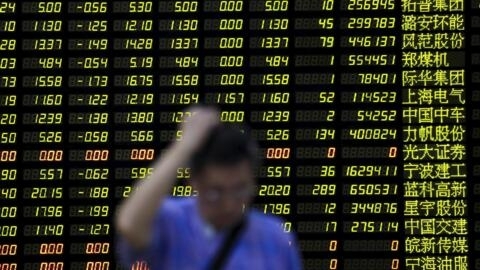 La Bourse de Shanghai a accusé une baisse de 8,5% (la plus forte depuis 2007). Photo datée du 24 août 2015.