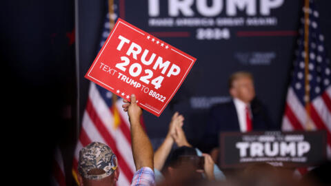 Former U.S. President and Republican presidential candidate Donald Trump speaks during a 2024 presidential campaign rally in Dubuque, Iowa, U.S. September 20, 2023. REUTERS/Scott Morgan