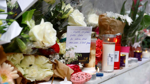 Flowers and notes outside the building where Lola lived and was found dead, as part of a memorial set up 18 October 2022.