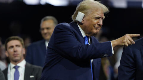 O candidato presidencial republicano e ex-presidente dos EUA, Donald Trump, participa do segundo dia da Convenção Nacional Republicana (RNC), no Fiserv Forum em Milwaukee, Wisconsin, EUA, em 16 de julho de 2024. REUTERS/Elizabeth Frantz