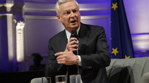 El ministro francés de Economía y Hacienda, Bruno Le Maire, en una reunión con la organización patronal Medef. París, Francia, 20 de junio de 2024.