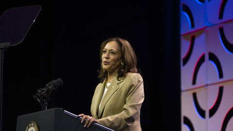 La vice-présidente Kamala Harris s'exprime lors d'un débat public sur le vote américain en Asie et dans les îles du Pacifique, le 13 juillet 2024, à Philadelphie.