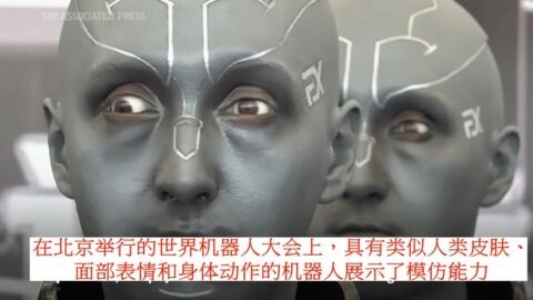 北京世界机器人世界机器人大会展示的类人机器人
