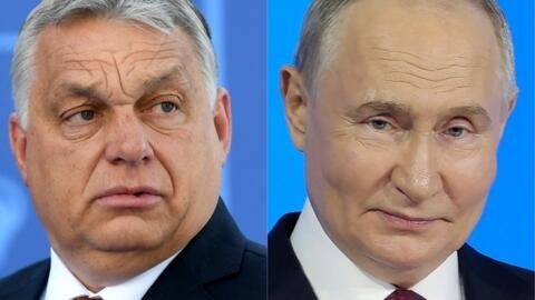 El primer ministro húngaro, Viktor Orbán, y el presidente ruso, Vladimir Putin.