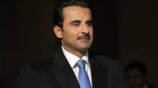 Emirul Qatarului, seicul Tamin bin Hamad Al-Thani, 27 februarie 2024, fotografiat la Paris.
