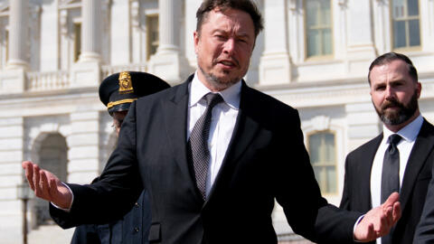 Elon Musk à la sortie du Congrès américain, le 13 septembre 2023 (Image d'illustration).