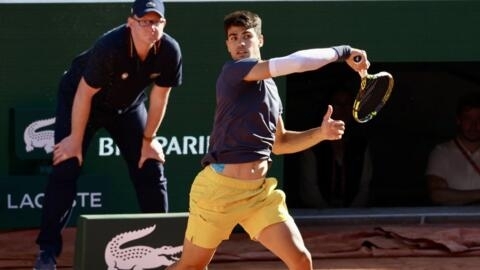 Carlos Alcaraz s'est qualifié pour sa première finale à Roland-Garros, le 7 juin 2024.