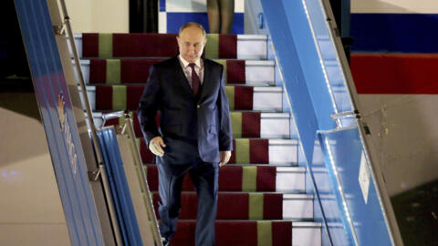Le président russe Vladimir Poutine, lors de son arrivée à Hanoï, le 20 juin 2024.