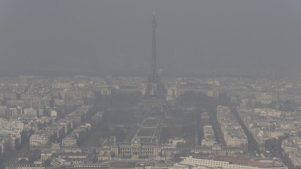 Poluição detectada em Paris na quinta-feira, 13 de março.