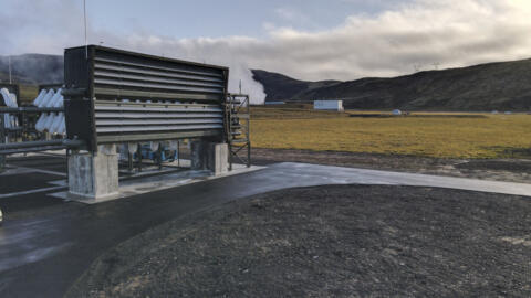 Planta de captacion del CO2 de Climateworks, en Islandia. 2021.