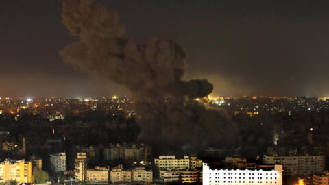 Explozie în timpul unui bombardament israelian la Beirut, Liban, 8 octombrie 2024.