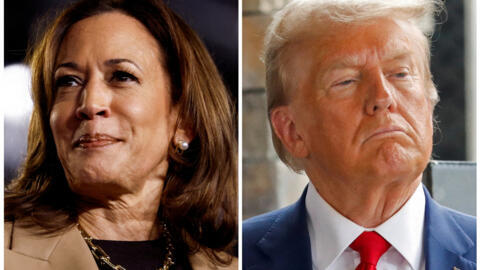 Rais wa zamani wa Marekani Donald Trump na mpinzani wake Makamu wa Rais Kamala Harris.