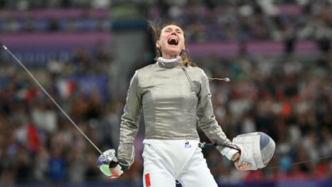 Manon Apithy-Brunet became only the third Frenchwoman to win gold in the fencing at an Olympic Games after she defeated compatriot Sara Balzer in the final of the sabre.