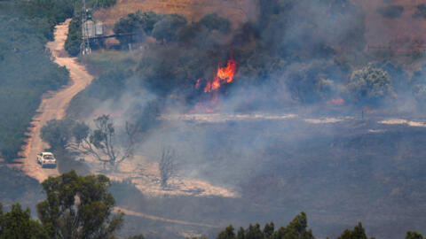 Un incendie éclate du côté israélien de la frontière israélo-libanaise à la suite d'attaques depuis le Liban, au milieu d'hostilités transfrontalières entre le Hezbollah et les forces israéliennes, da