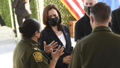 La vicepresidenta Kamala Harris en El Paso, Texas, 25 de junio de 2021. 