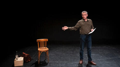 French actor and director Nicolas Lambert, performing his play 'France, Empire'.