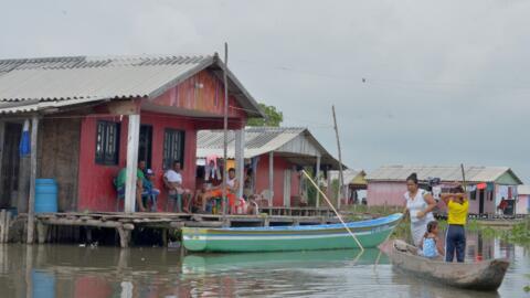 Nueva Venecia, el pueblo flotante de pescadores de Ciénaga, en el noroeste de Colombia.