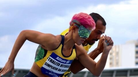 La Brésilienne mal-voyante Thalita Vittoria a été l’une des reines de la piste avec son guide Felipe Veloso. (Image d'illustration)