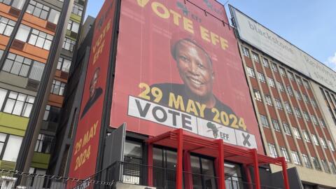 The headquarter of the EFF party, led by former ANC youth leader Julius Malema, on Gandhi Square, in Johannesburg, on 17 May 2024.