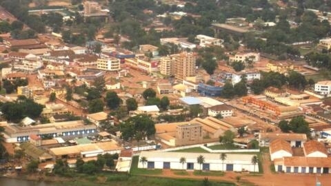 Vue aérienne de la ville de Bangui.