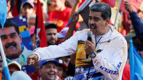 Venezuela's President Nicolas Maduro speaks to supporters on the day he registered as candidate in the upcoming presidential election to secure another six-year term, in Caracas, Venezuela March 25, 2