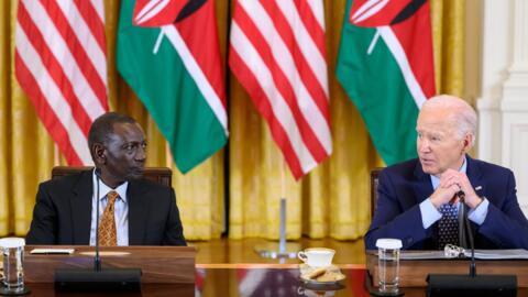 US President Joe Biden and visiting Kenyan President William Ruto take part in an event with business leaders in the White House.