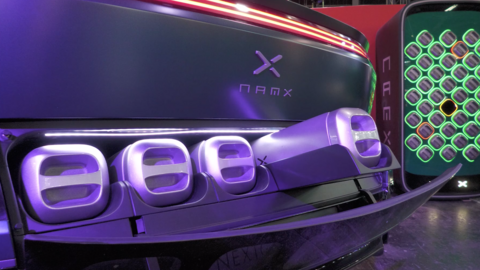 The NamX SUV is equipped with hydrogen capsules.