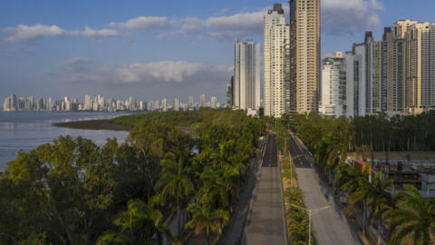 A highway in Panama City was completely empty on March 25, 2020