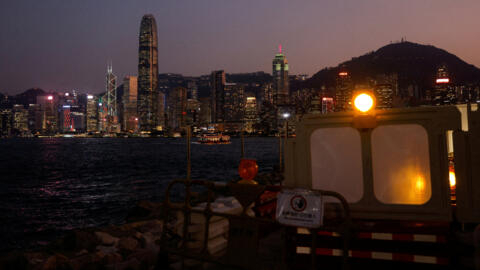 档案照片：香港日落景观2022年10月28日