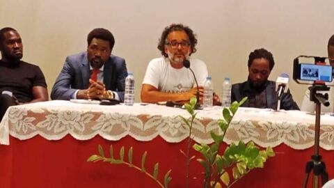 Defesa dos activistas e representantes do Movimento Cívico Mudei durante apresentação do relatório sobre a situação carcerária dos activistas do leste de Angola.