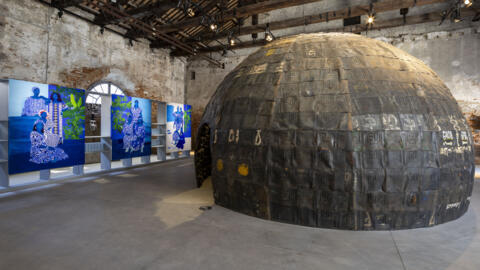 Benin pavilion at the 2024 Venice Biennale in Italy.