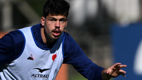 Le joueur du XV de France Hugo Auradou le 28 juin 2024 San Isidro, dans la province de Buenos Aires