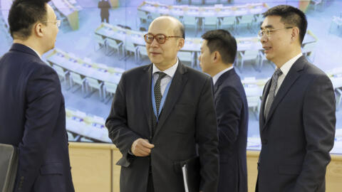 中国常驻联合国日内瓦办事处代表陈旭大使周二率团抵达联合国人权理事会普遍定期审议工作组会议。