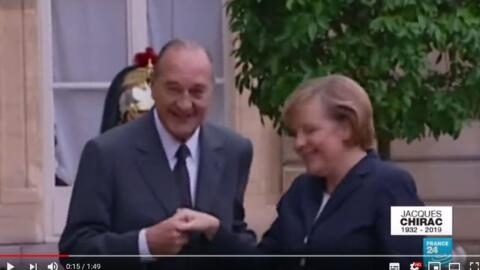 2016年德国总理默克尔与希拉克见面