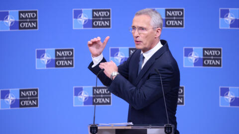 NATO Secretary General Jens Stoltenberg attends a press conference during a NATO defence ministers' meeting at the Alliance's headquarters in Brussels, Belgium June 14, 2024.