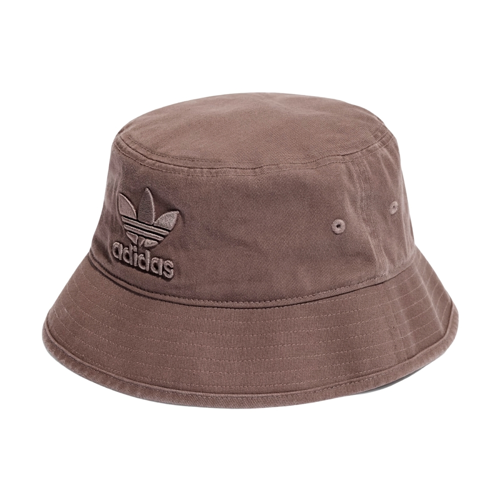 adidas 漁夫帽 Adicolor Classic Stonewashed 棕 棉質 三葉草 帽子 愛迪達 IT7623