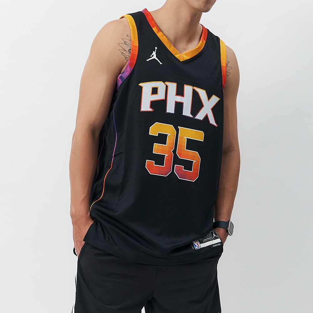 Nike PHX MNK DF SWGMN JSY STM 男款 黑紫橘色 太陽隊 KD 杜蘭特 籃球 球衣 DO9540-015