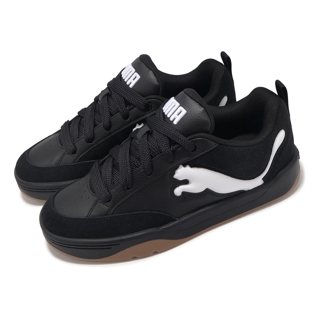 Puma 休閒鞋 Park Lifestyle SD 男鞋 女鞋 黑 白 皮革 絨布 板鞋 情侶鞋 39502201