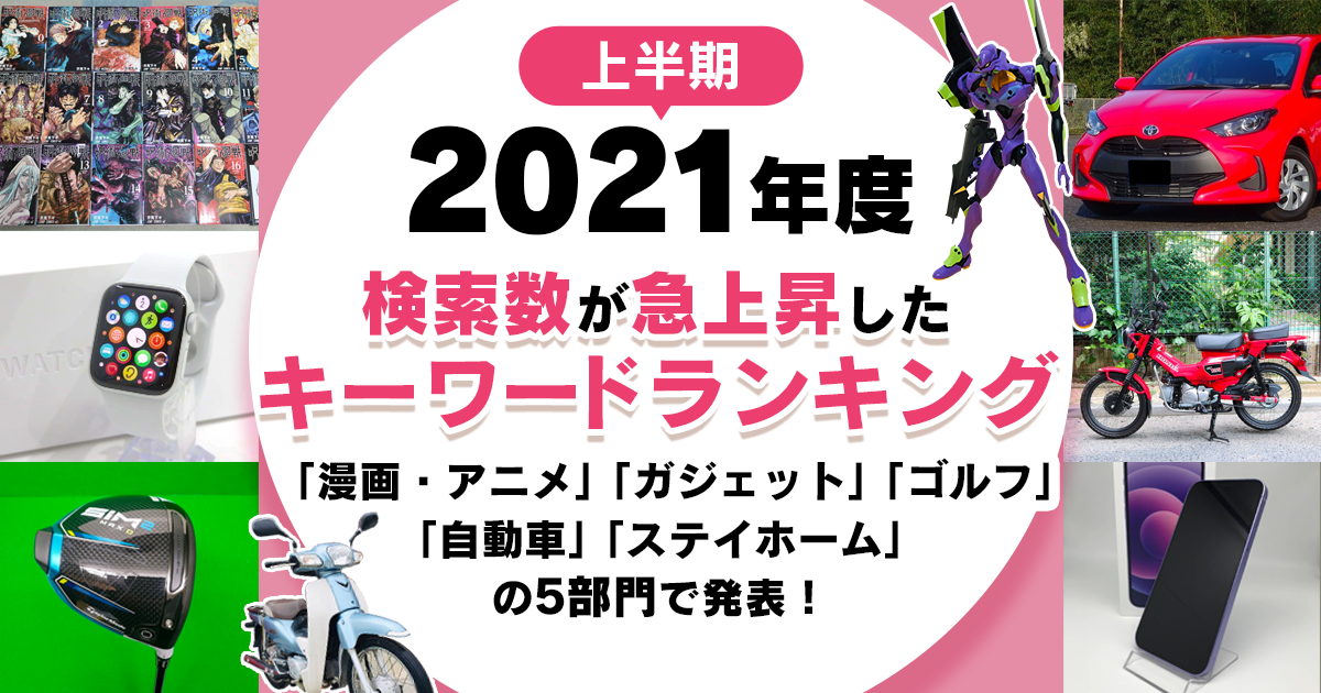 ヤフオク!　2021年度上半期 急上昇検索キーワードランキングを 5部門で発表！