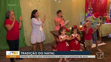 Famílias mantém tradição de se reunir para ceia de natal - Saiba mais na reportagem de Eduardo Brito e Amarildo Gonçalves.